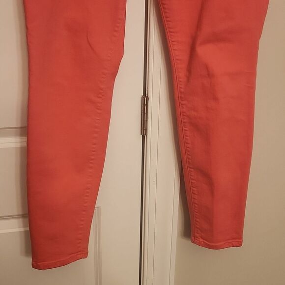Ann Taylor Loft Coral Pink "Super Skinny" Jeans Size 31 US 12 - Picture 3 of 8